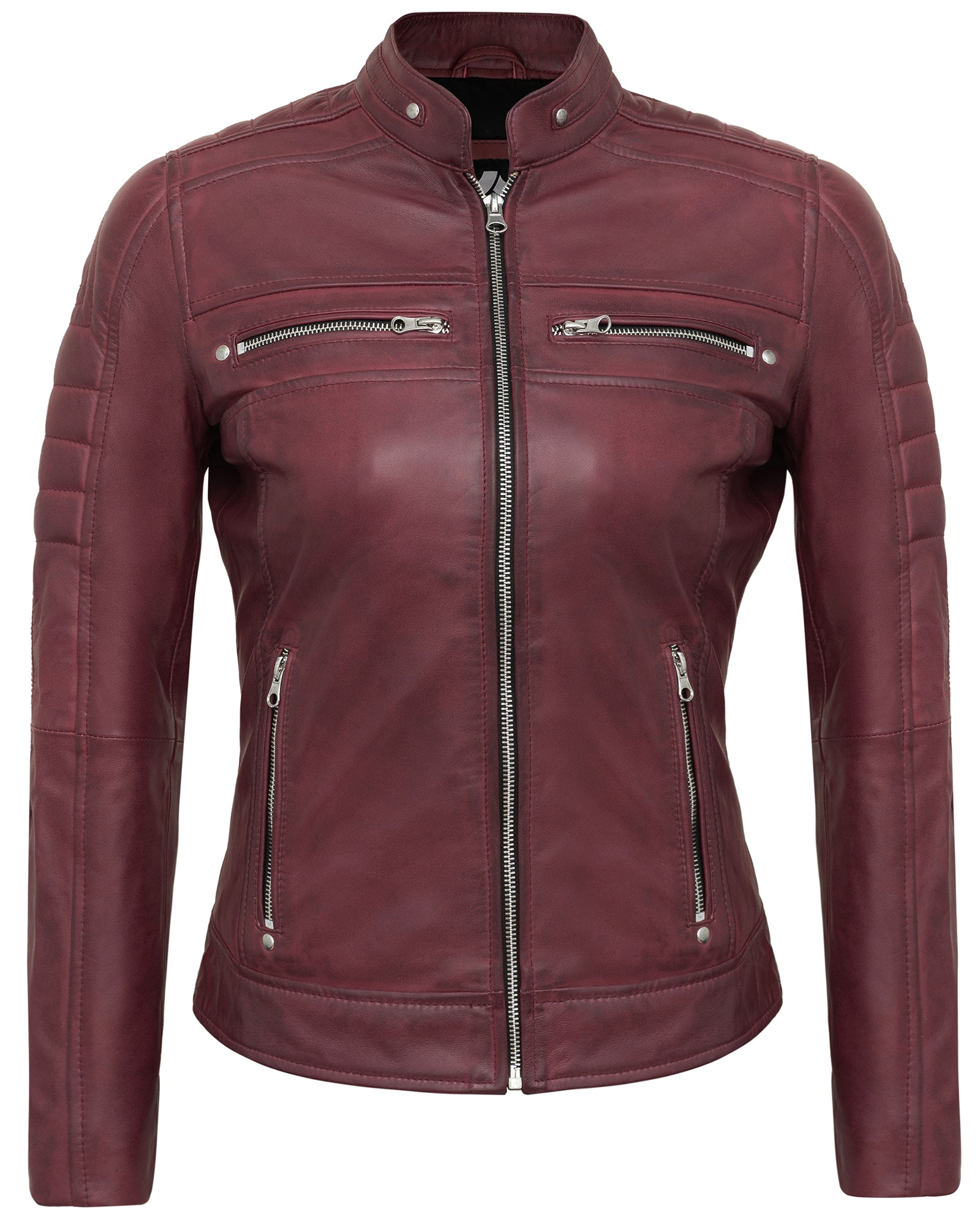maroon-cafe-racer-jackets-for-women