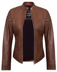 brown-womens-lambskin-leather-biker-jacket