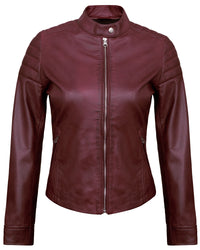 maroon-womens-lambskin-leather-biker-jacket