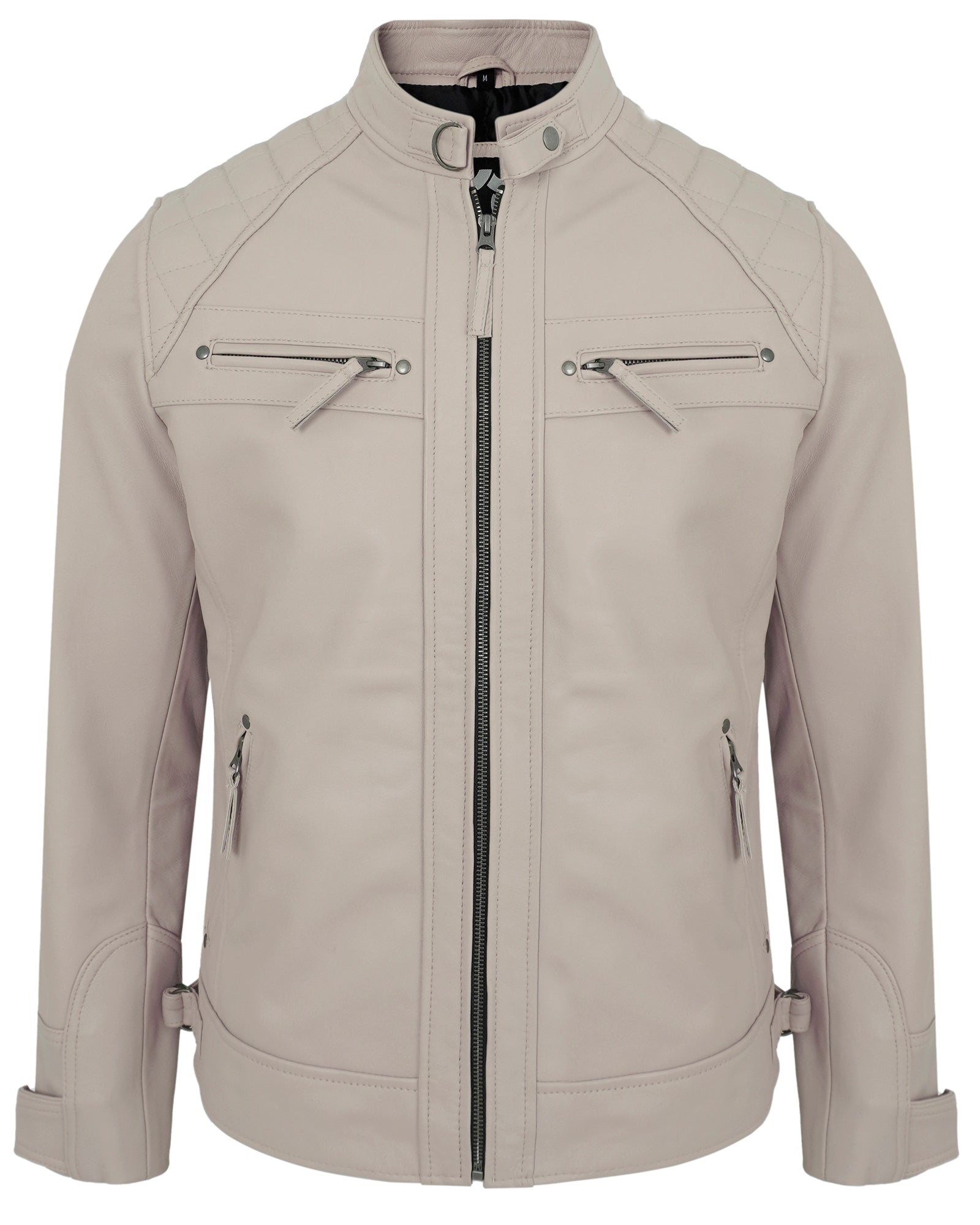 mens-beige-biker-leather-jacket