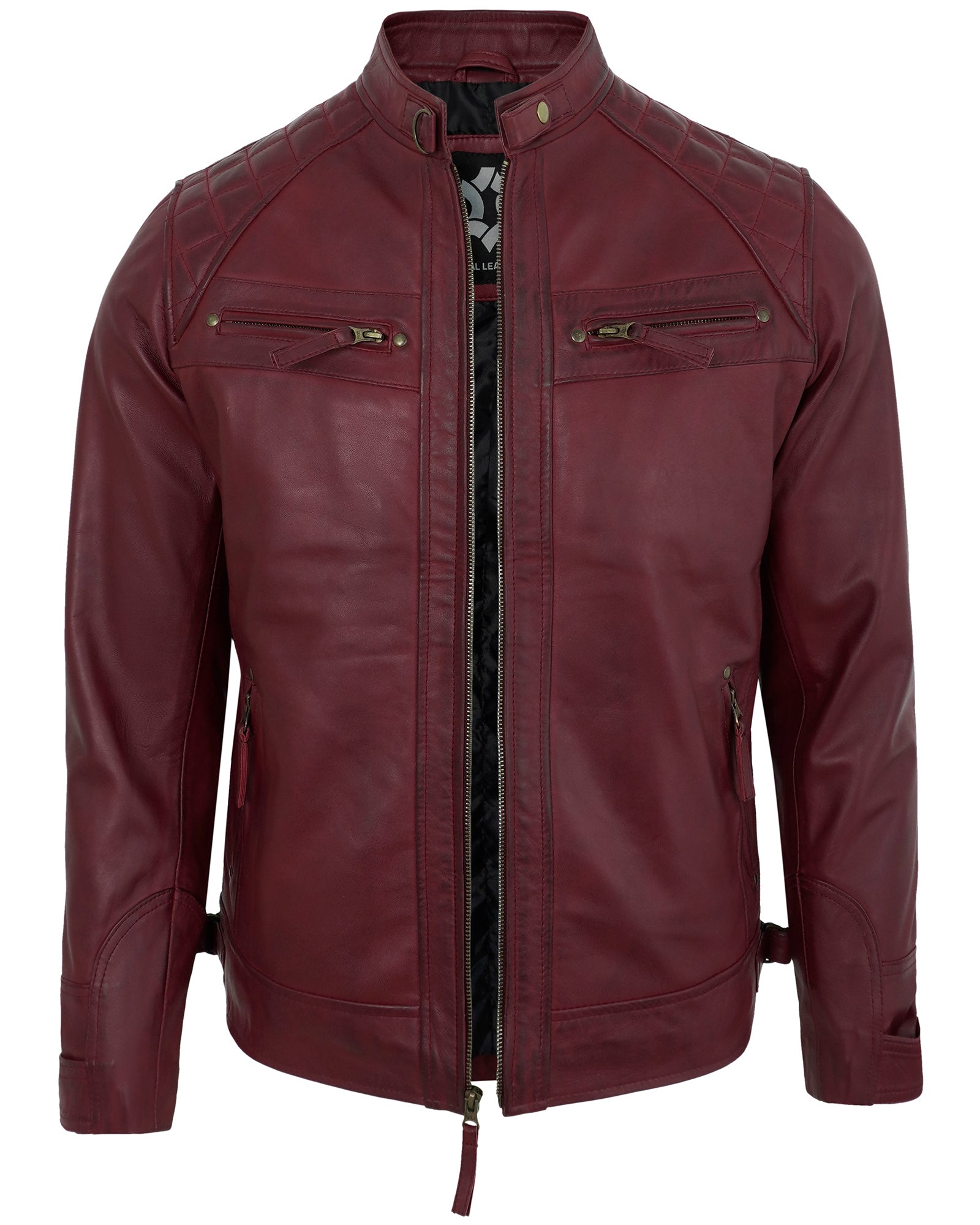 mens-maroon-biker-leather-jacket