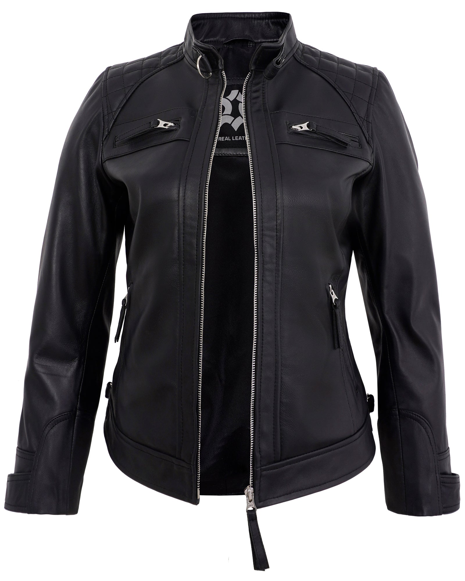 black-leather-cafe-racer-jackets-for-women