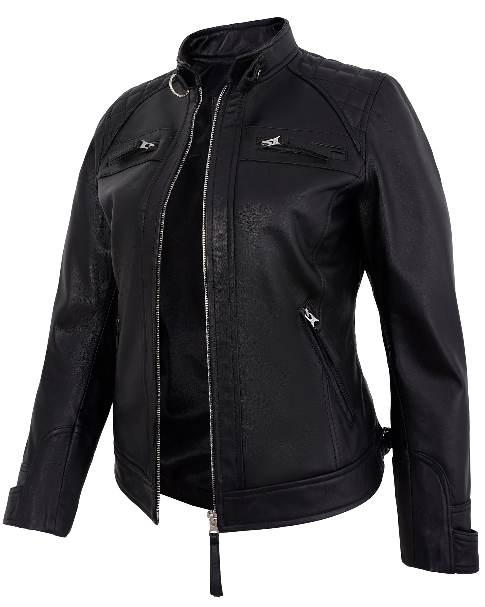 black-leather-cafe-racer-jackets-for-women