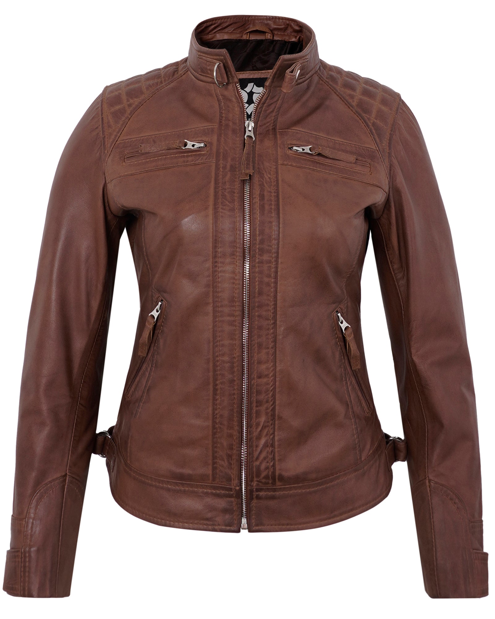 brown-leather-cafe-racer-jackets-for-women