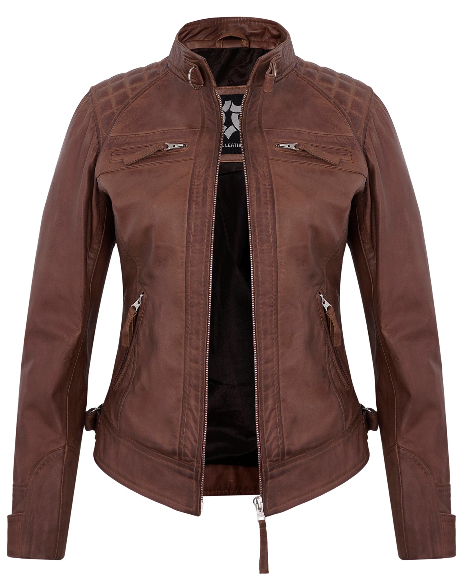 brown-leather-cafe-racer-jackets-for-women