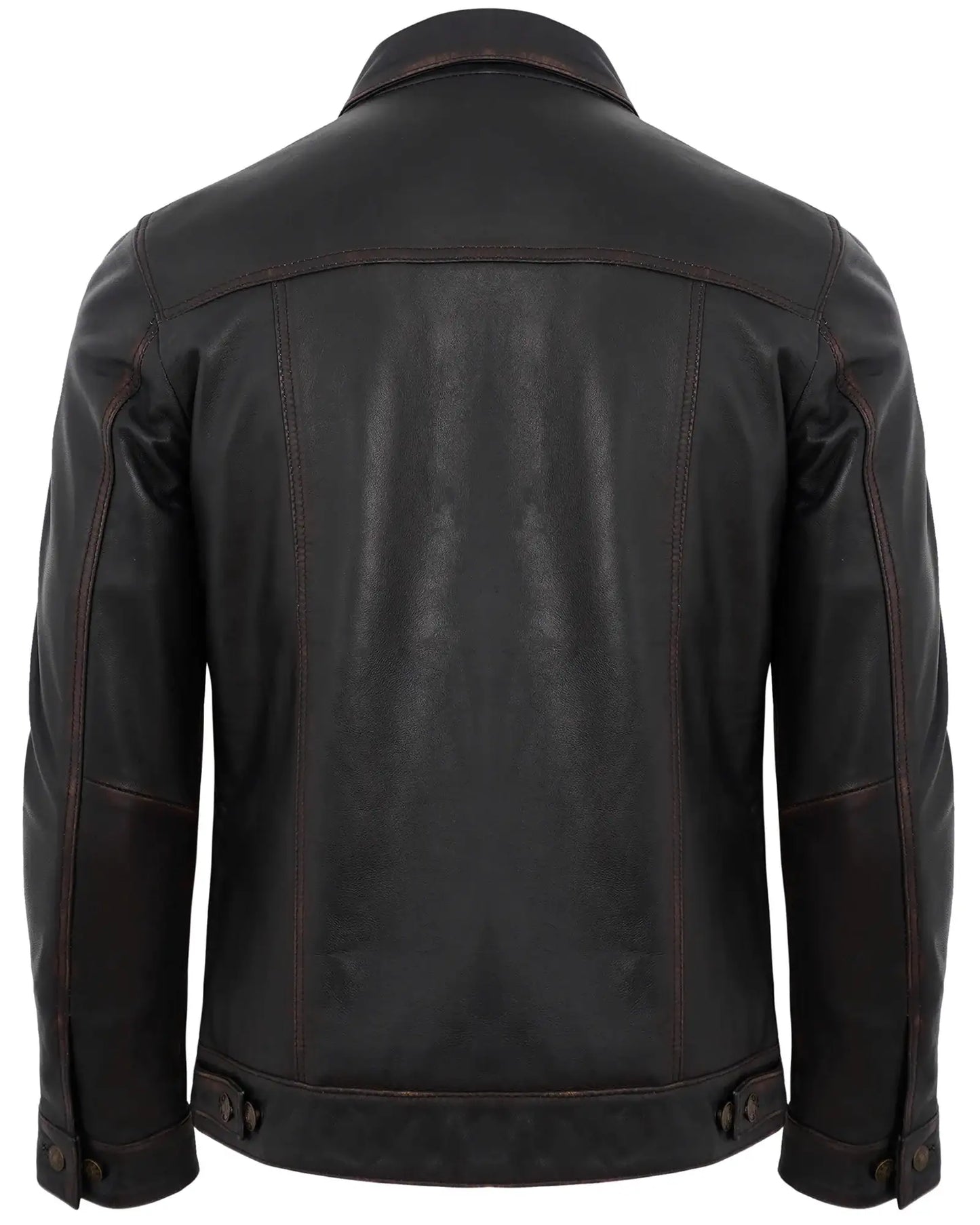 Ruboff Vintage Leather Jacket for Men – Real Lambskin Trucker Style