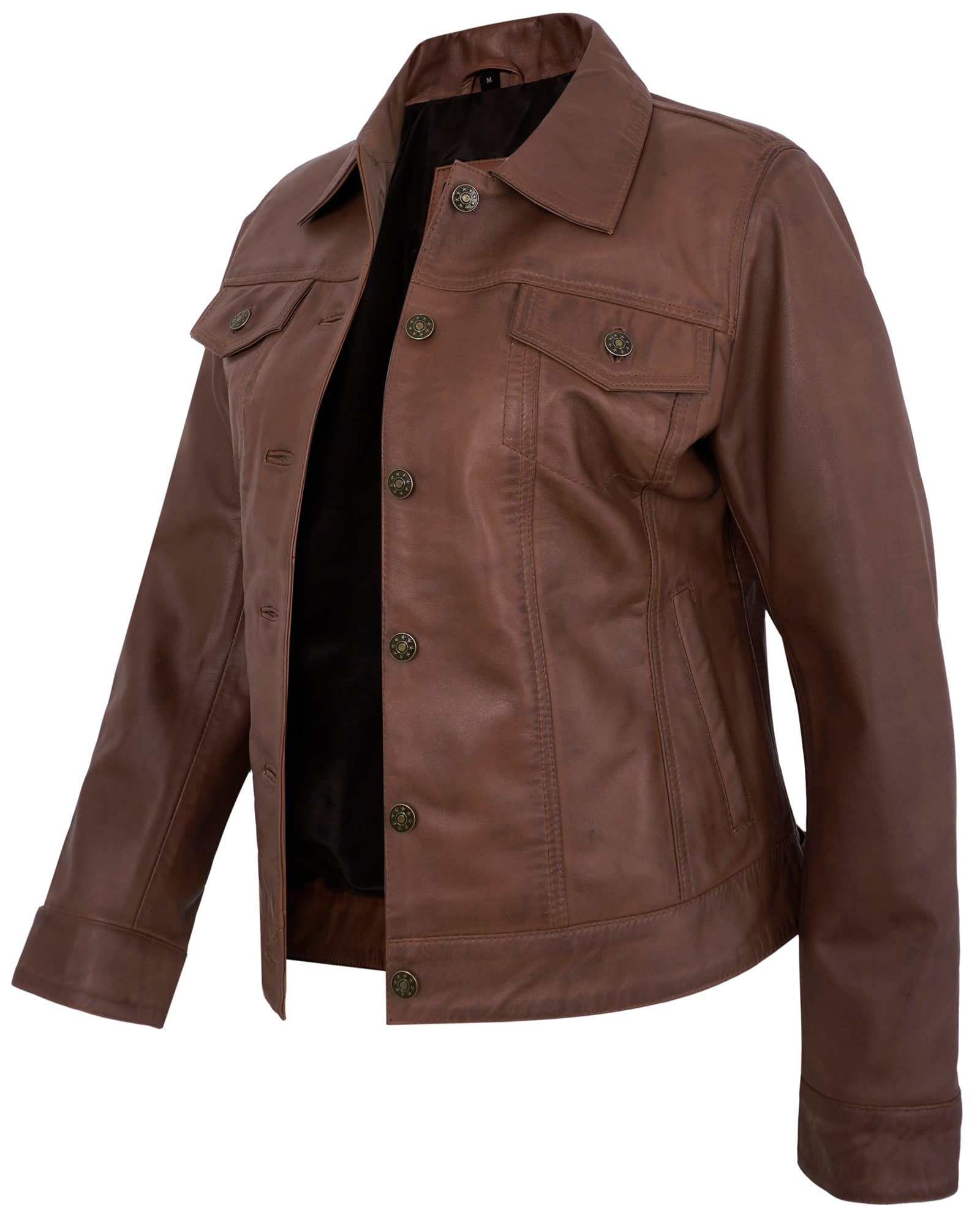 brown-leather-jacket-trucker