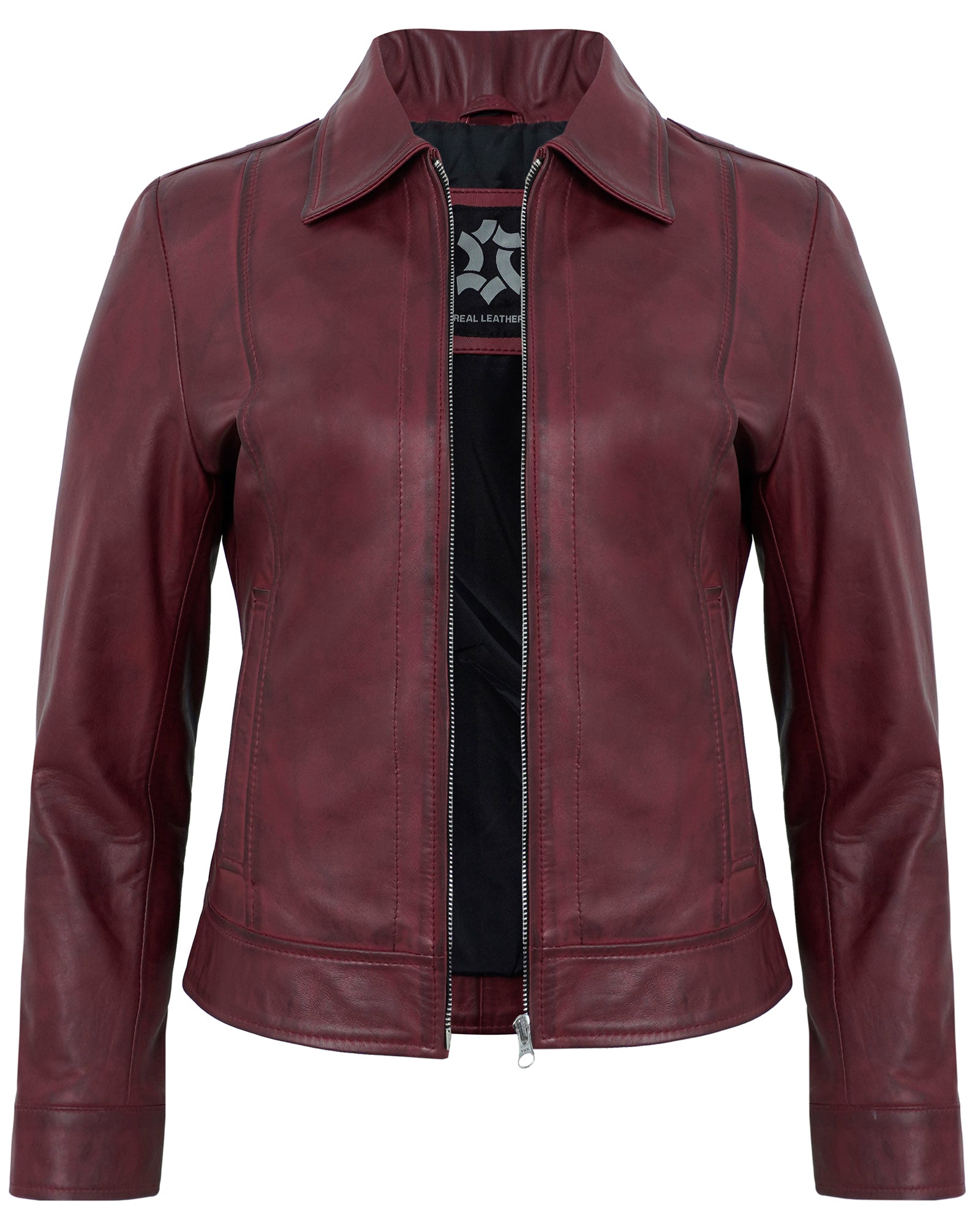 maroon-cafe-racer-down-collar-jackets