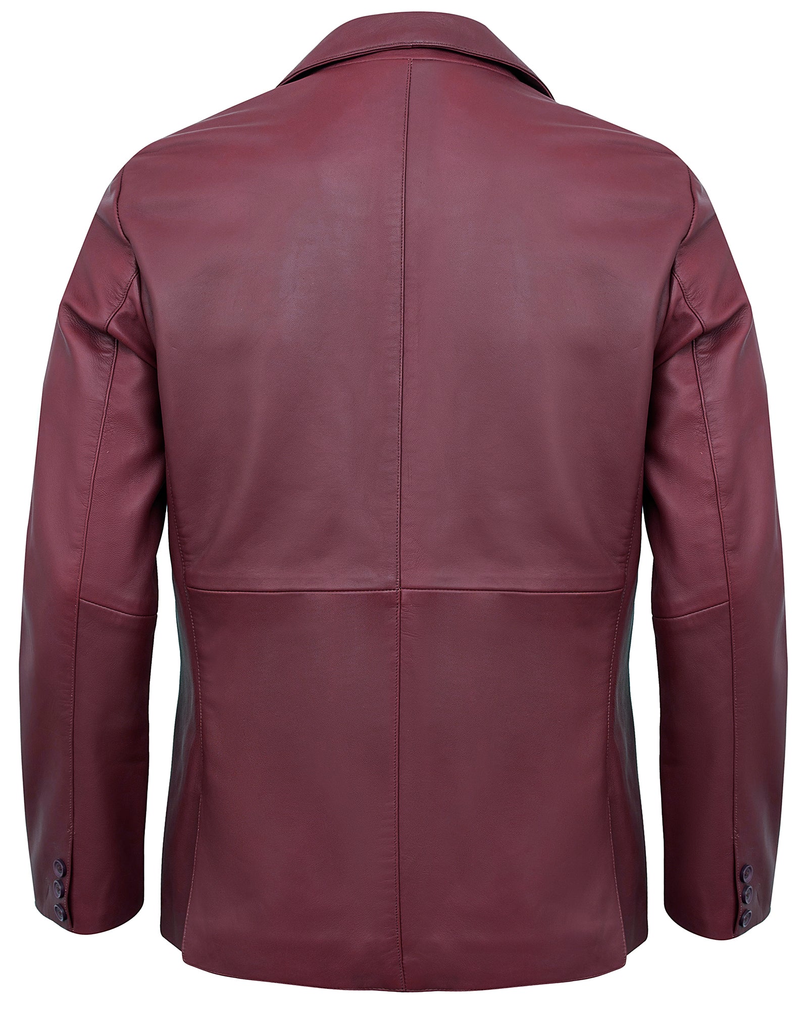 maroon-leather-blazer-men