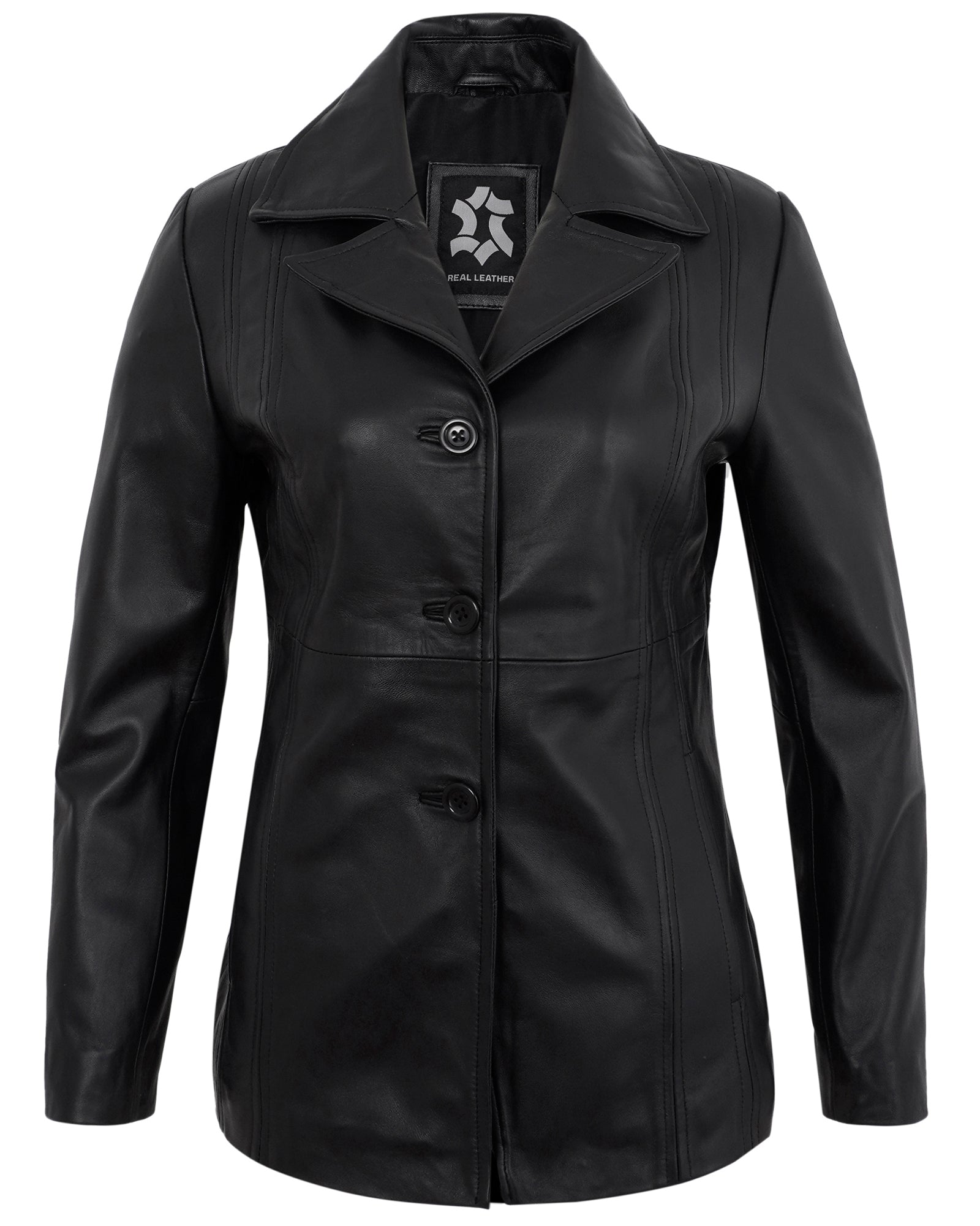 black-leather-blazer-women