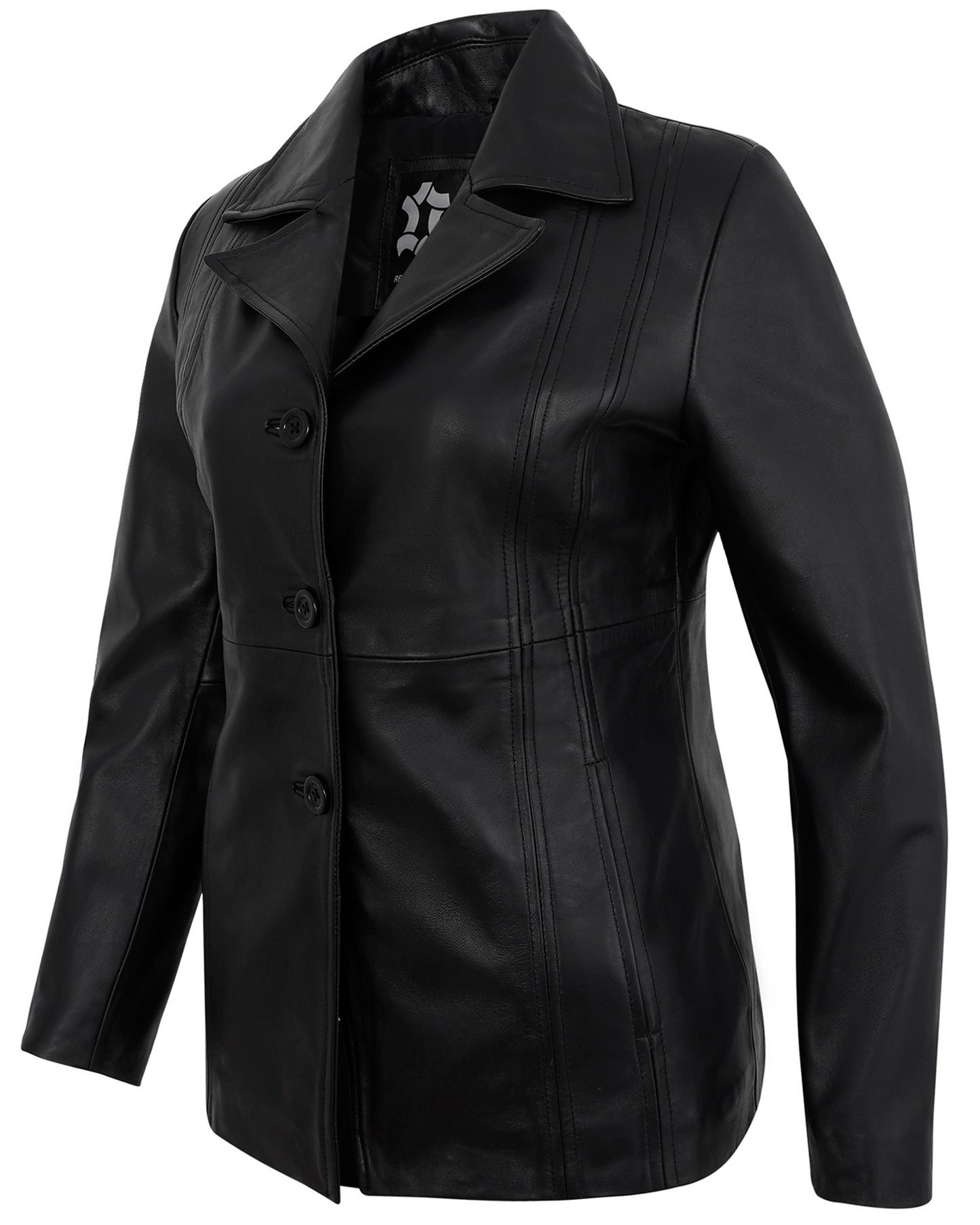 Black Leather Blazers for Women – Stylish Casual Real Lambskin Jacket