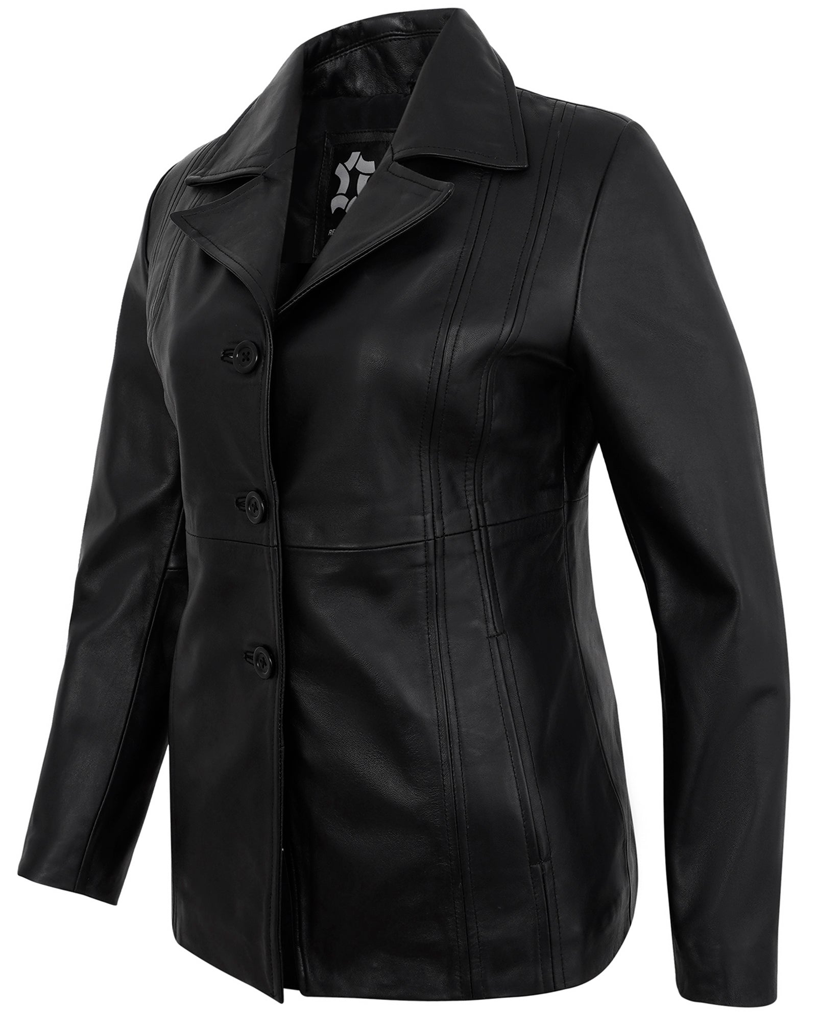 black-leather-blazer-women