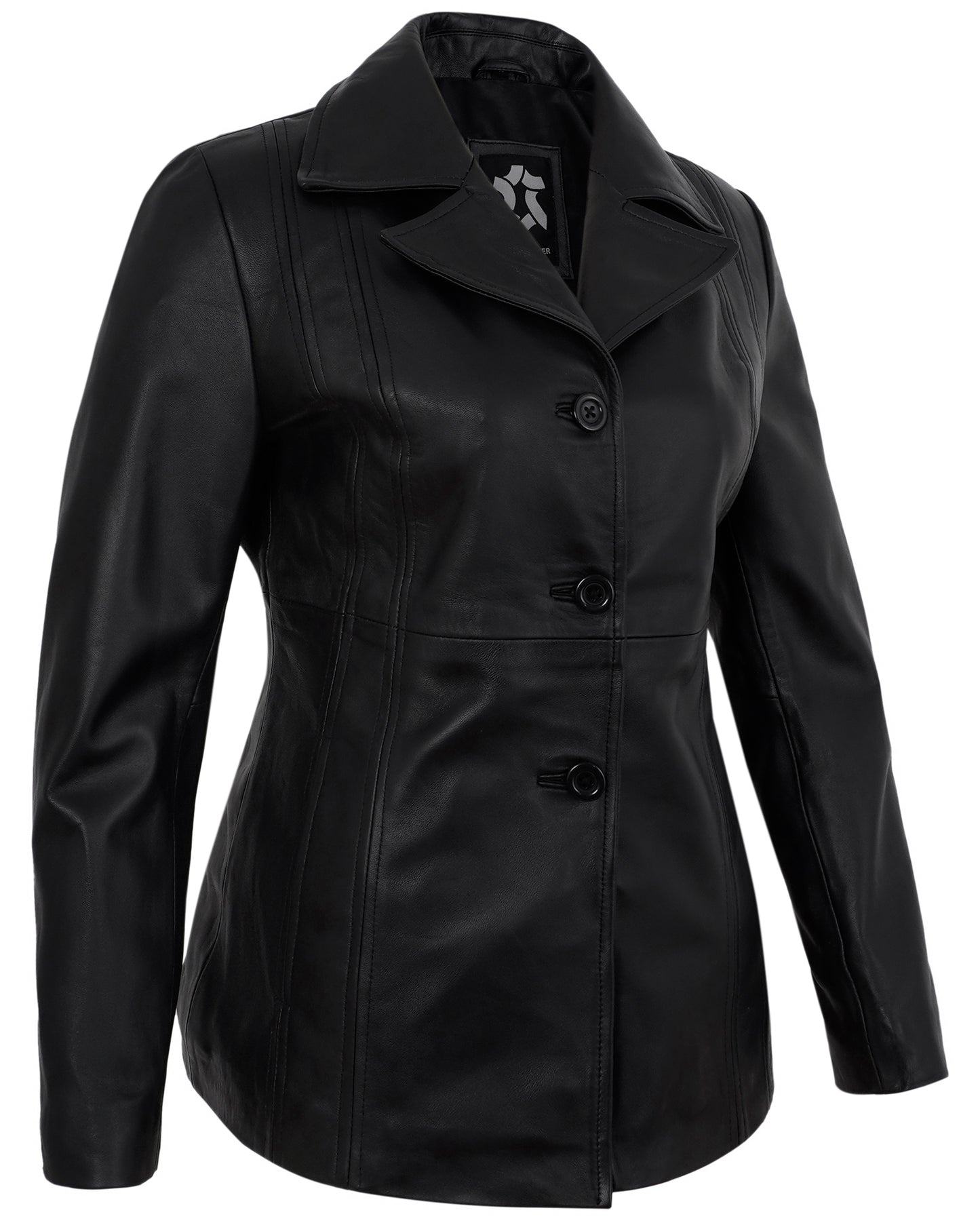 Black Leather Blazers for Women – Stylish Casual Real Lambskin Jacket