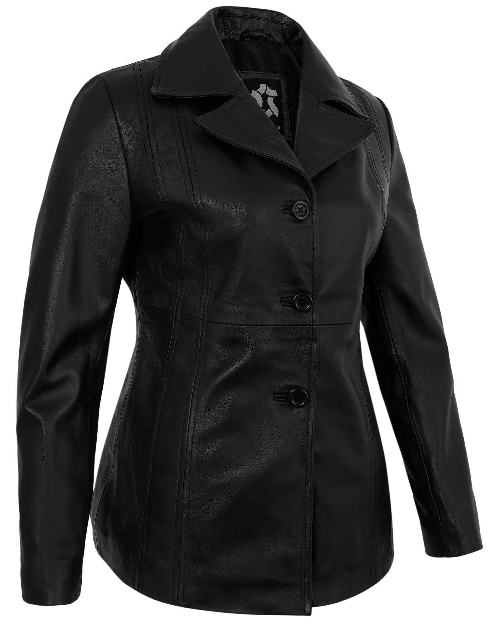 black-leather-blazer-women