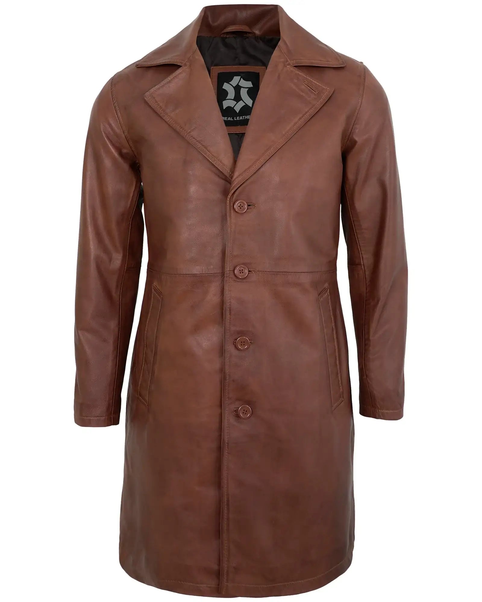mens-brown-leather-car-coat