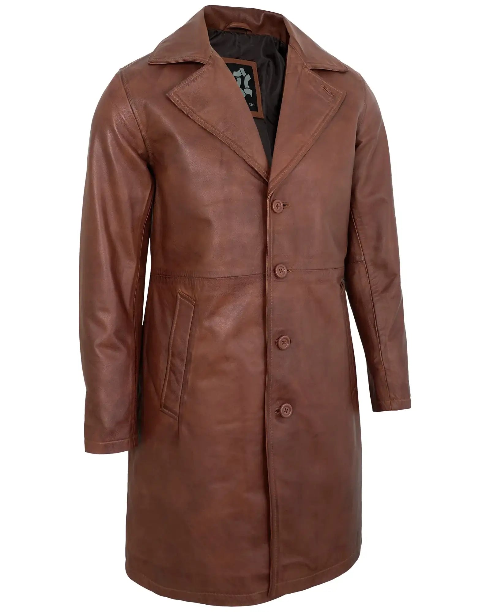 mens-brown-leather-car-coat