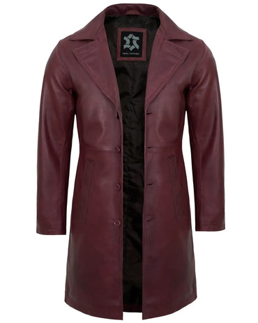 mens-maroon-leather-car-coat