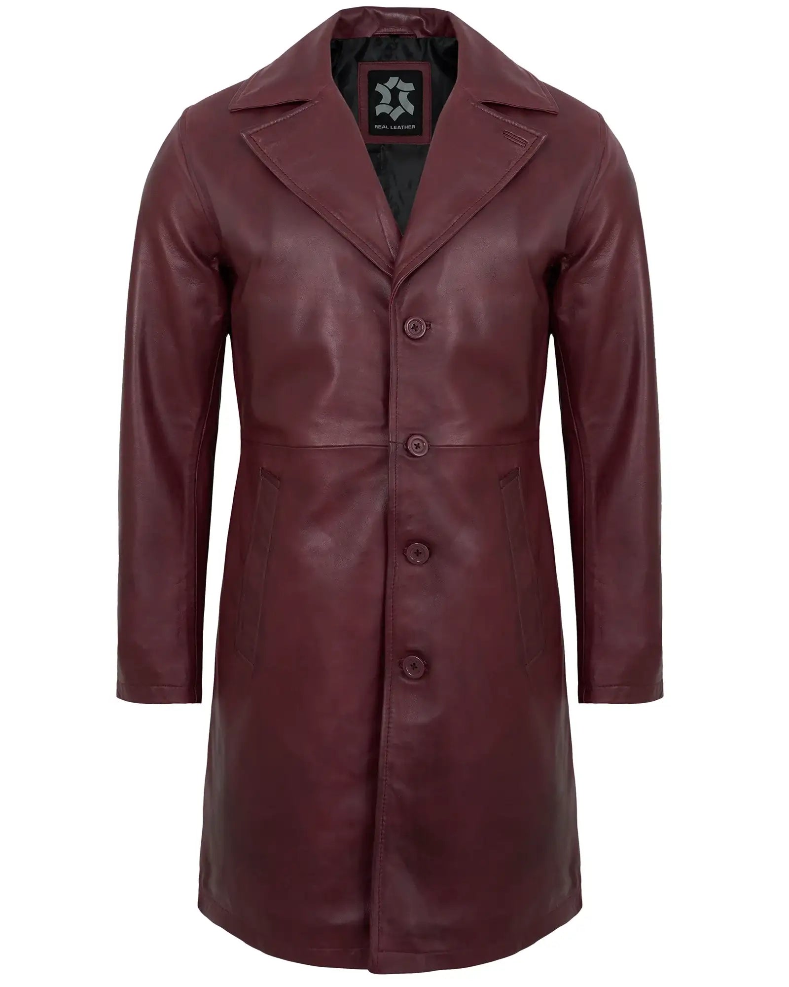 mens-maroon-leather-car-coat
