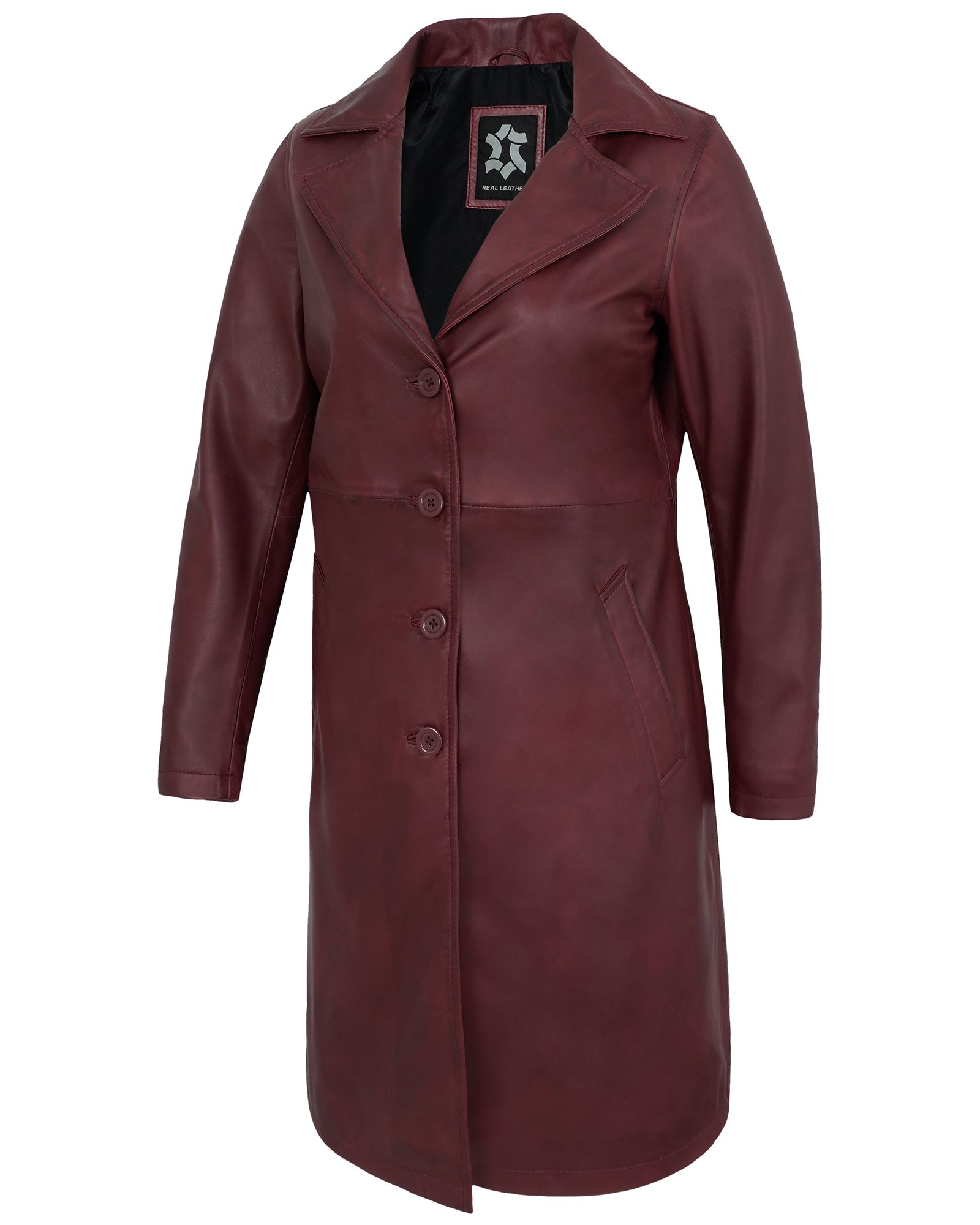 maroon-leather-car-coat-womens