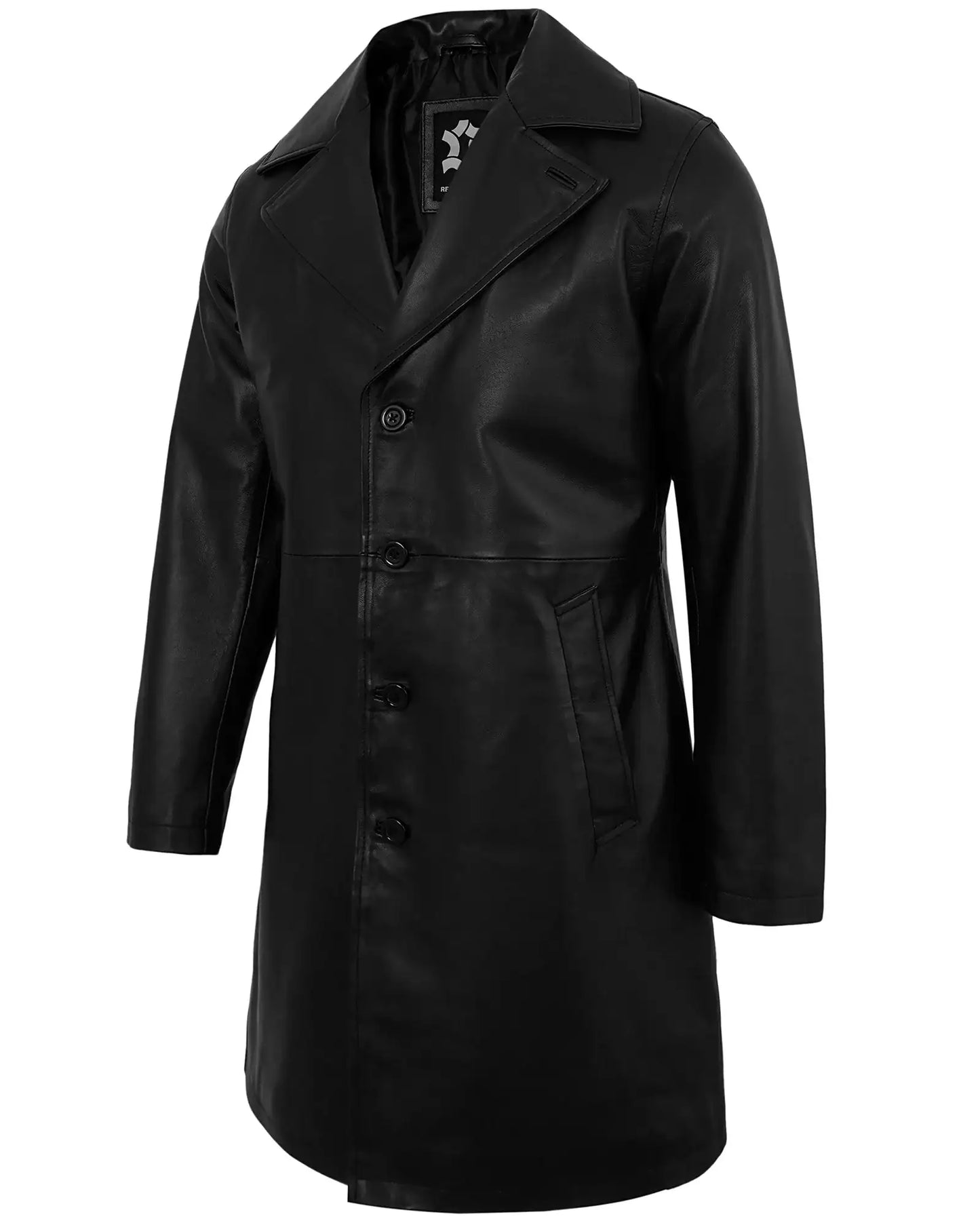 Men’s Black Leather Car Coat – Casual Real Lambskin Jacket