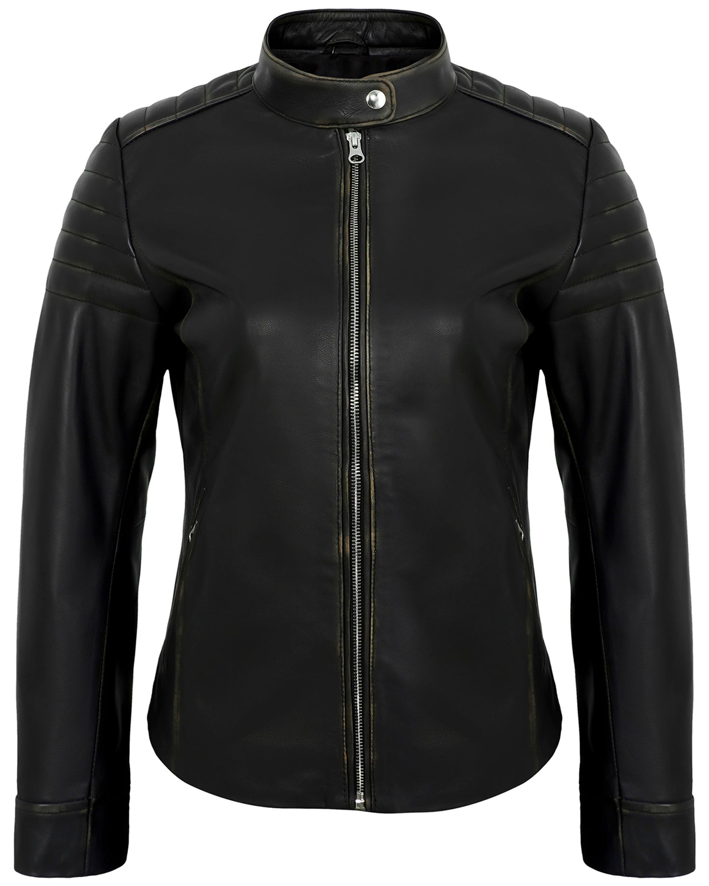 Ruboff Women's Lambskin Leather Jacket – Real Lambskin Moto Jacket