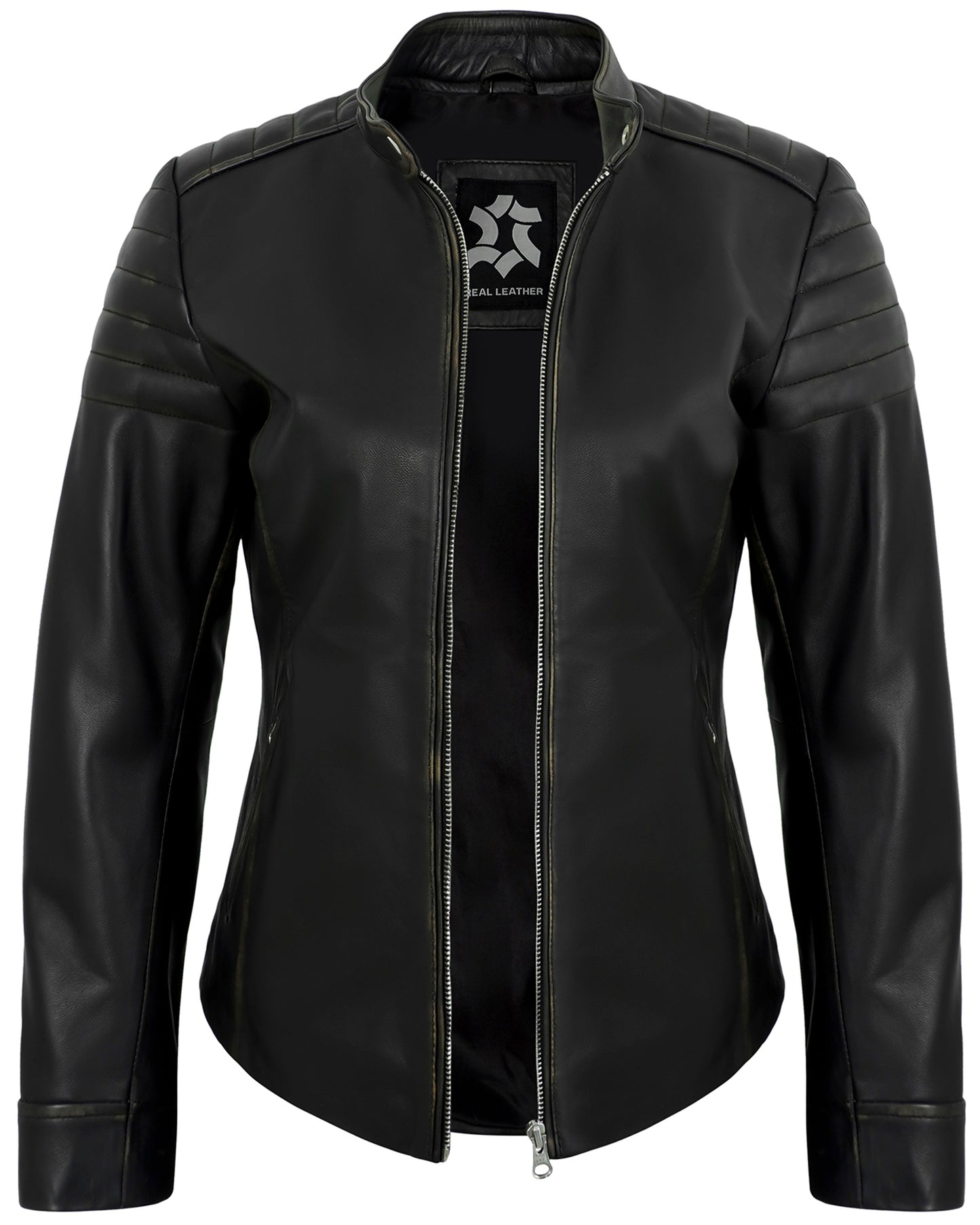 Ruboff Women's Lambskin Leather Jacket – Real Lambskin Moto Jacket