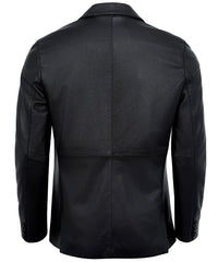 2-button-black-leather-blazer-men