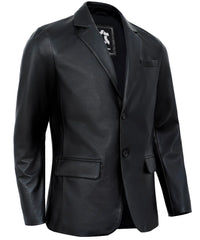 2-button-black-leather-blazer-men