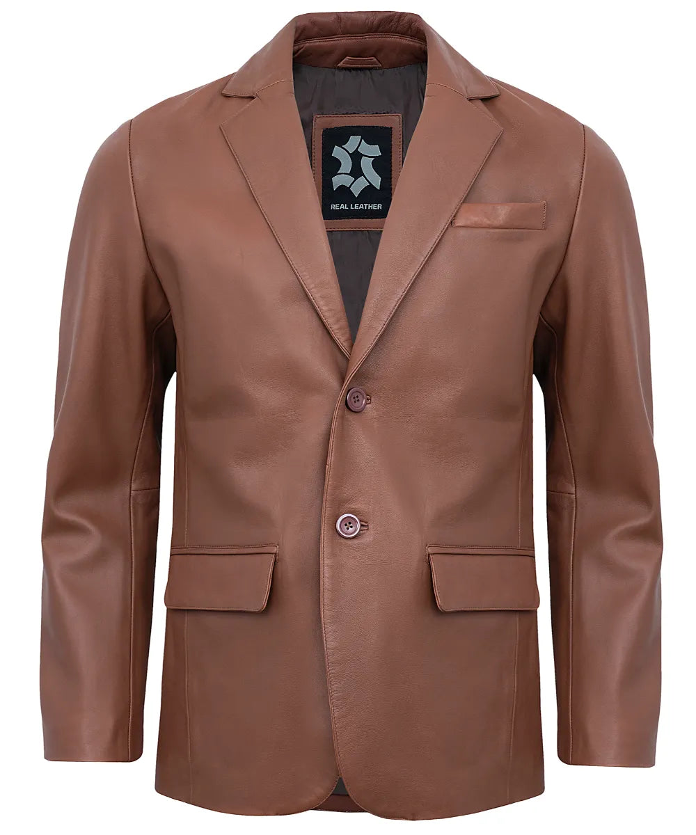 brown-leather-blazer-men