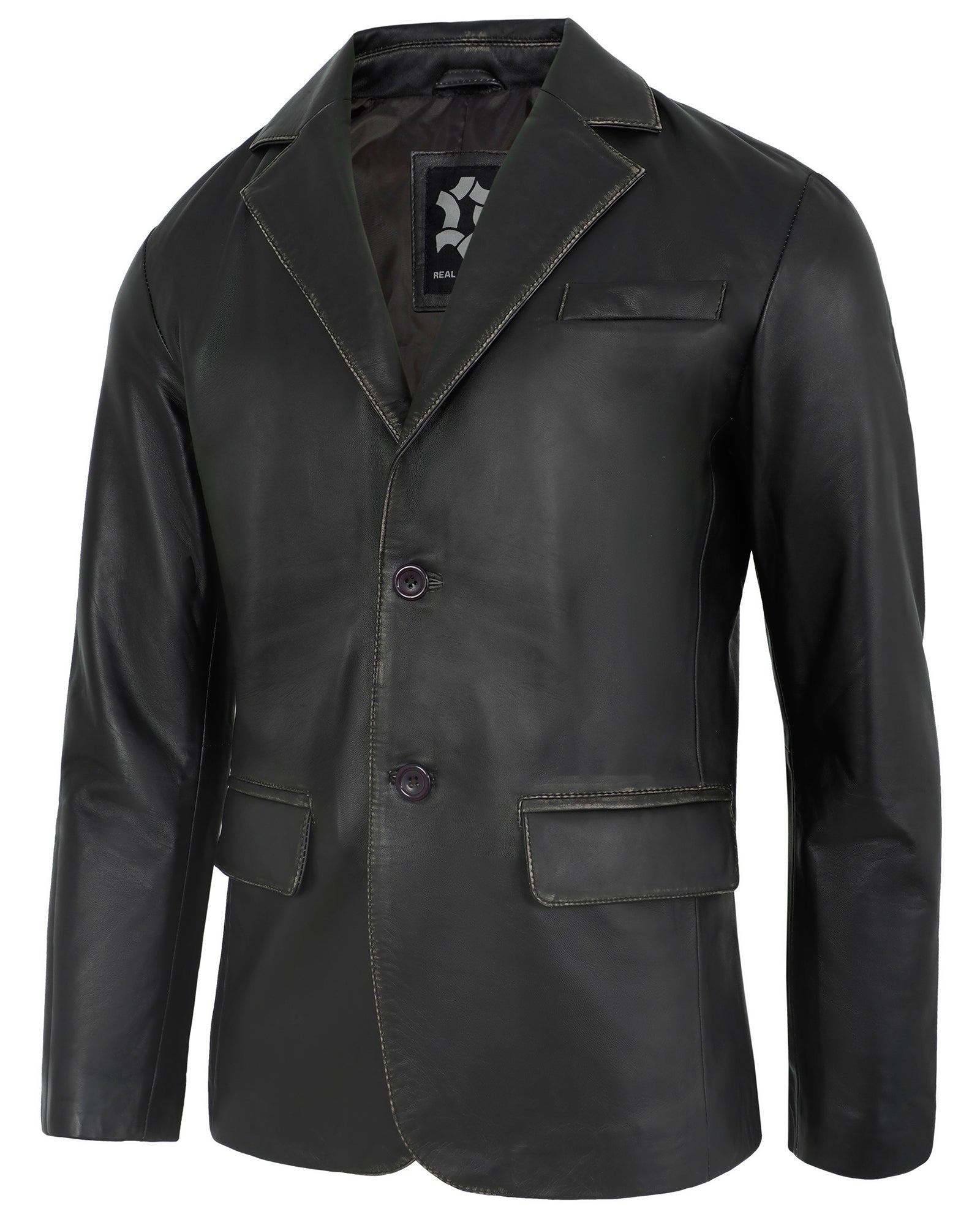 black-ruboff-leather-blazer-men