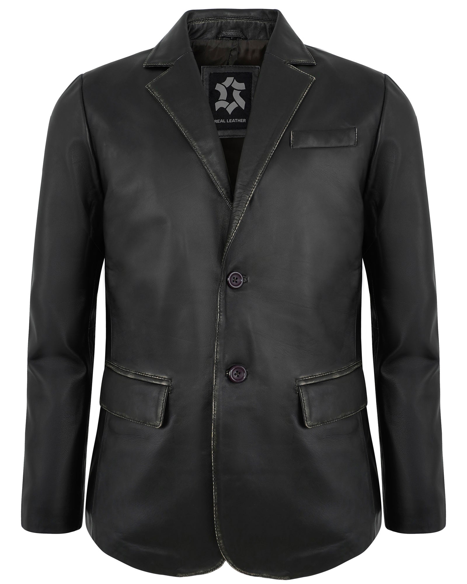 black-ruboff-leather-blazer-men