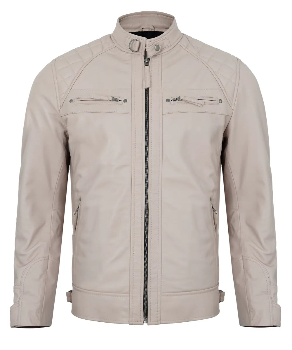 mens-beige-biker-leather-jacket