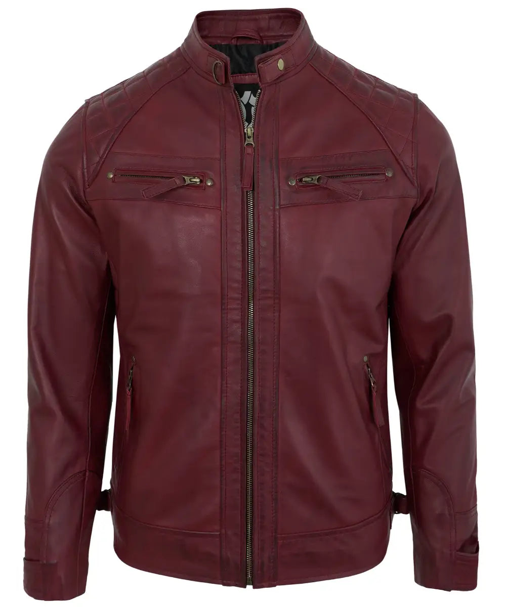 products › mens-maroon-biker-leather-jacket