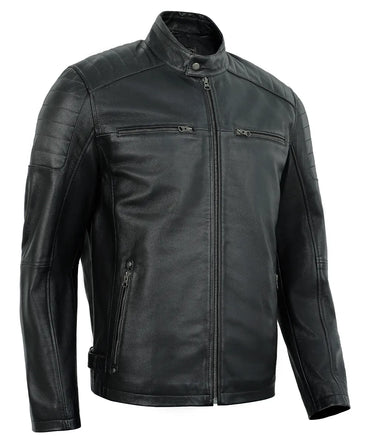 mens-distressed-black-leather-biker-jacket