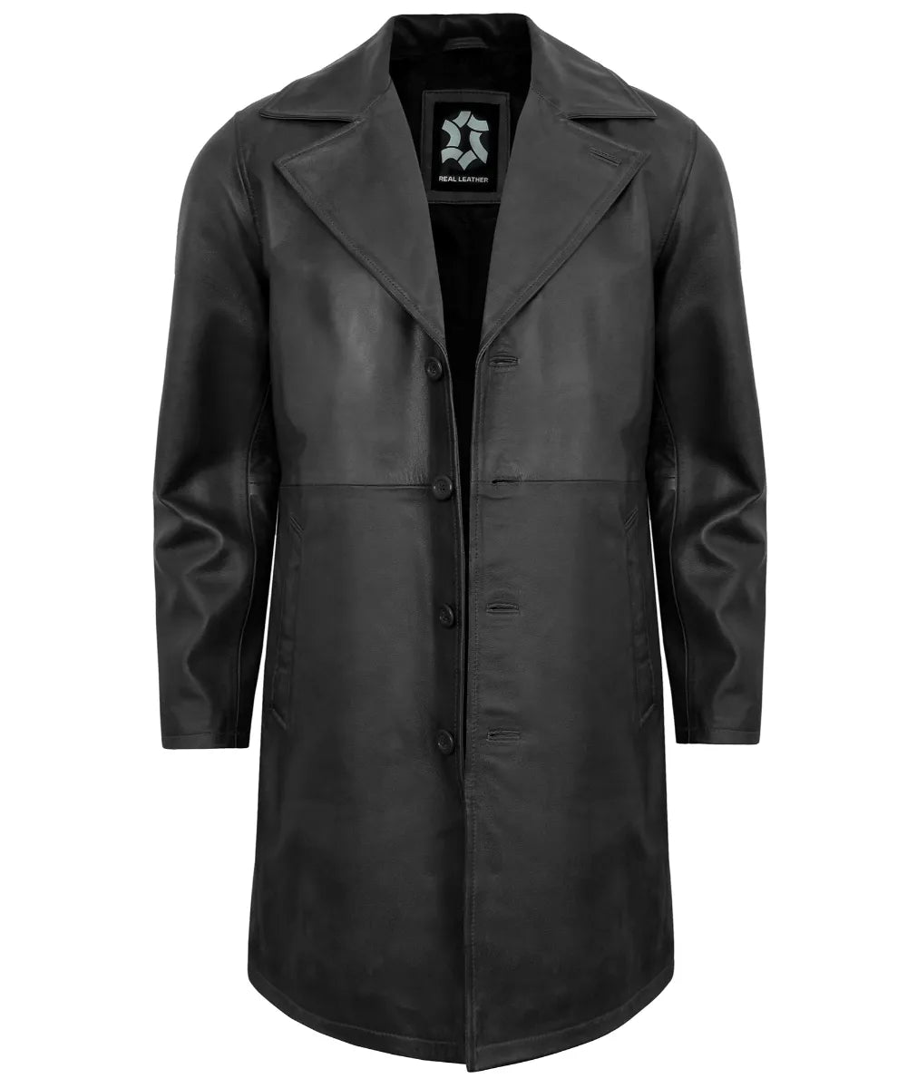 mens-black-leather-car-coat