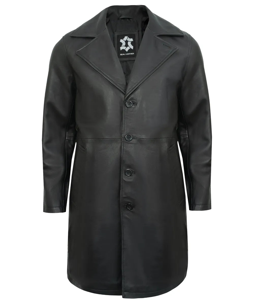 mens-black-leather-car-coat