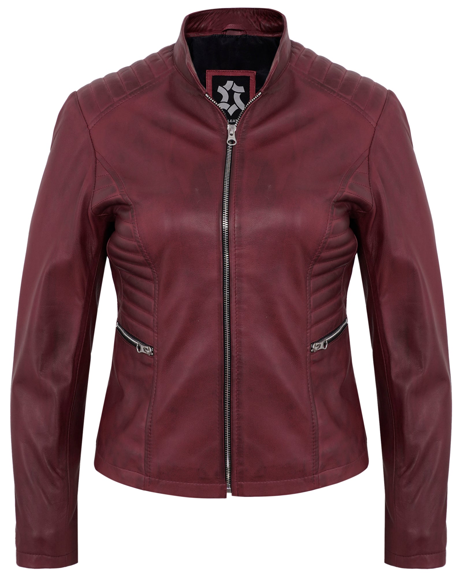 maroon-womens-cafe-racer-motorcycle-jacket