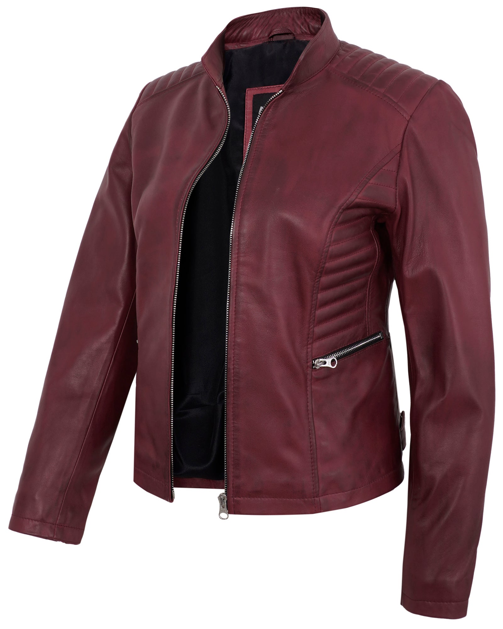 maroon-womens-cafe-racer-motorcycle-jacket