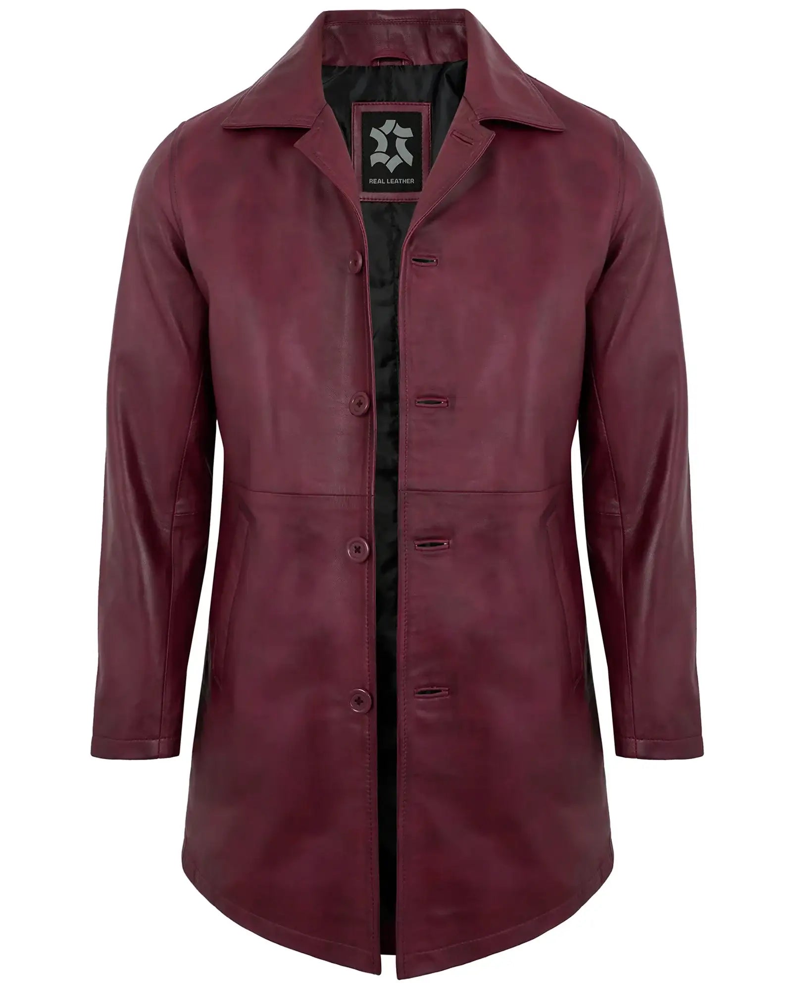 maroon-leather-car-coat-men