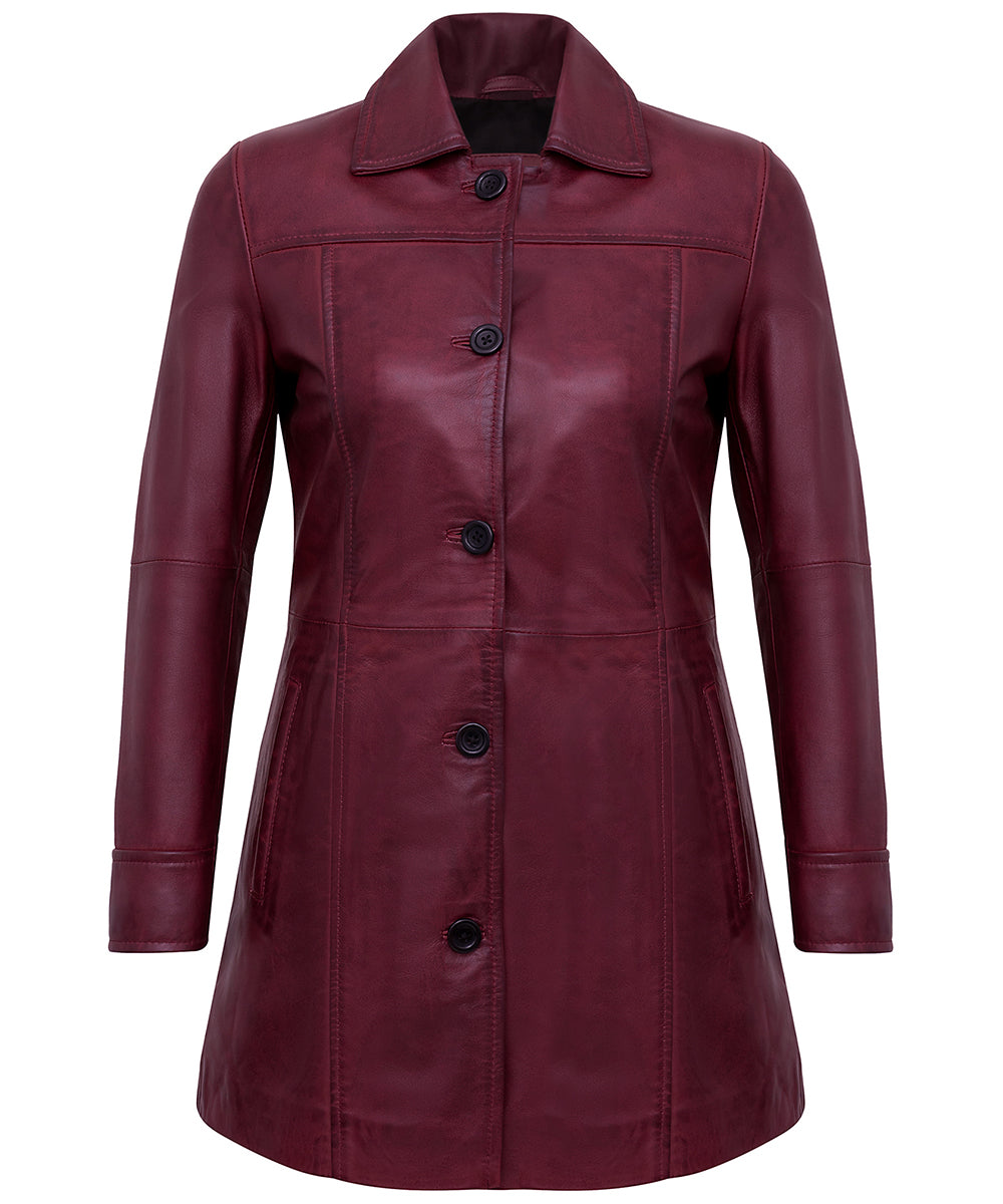  leather-blazer-women-sale-maroon