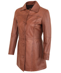 Leather Blazer Women Sale – Tan
