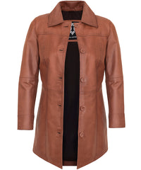 Leather Blazer Women Sale – Tan