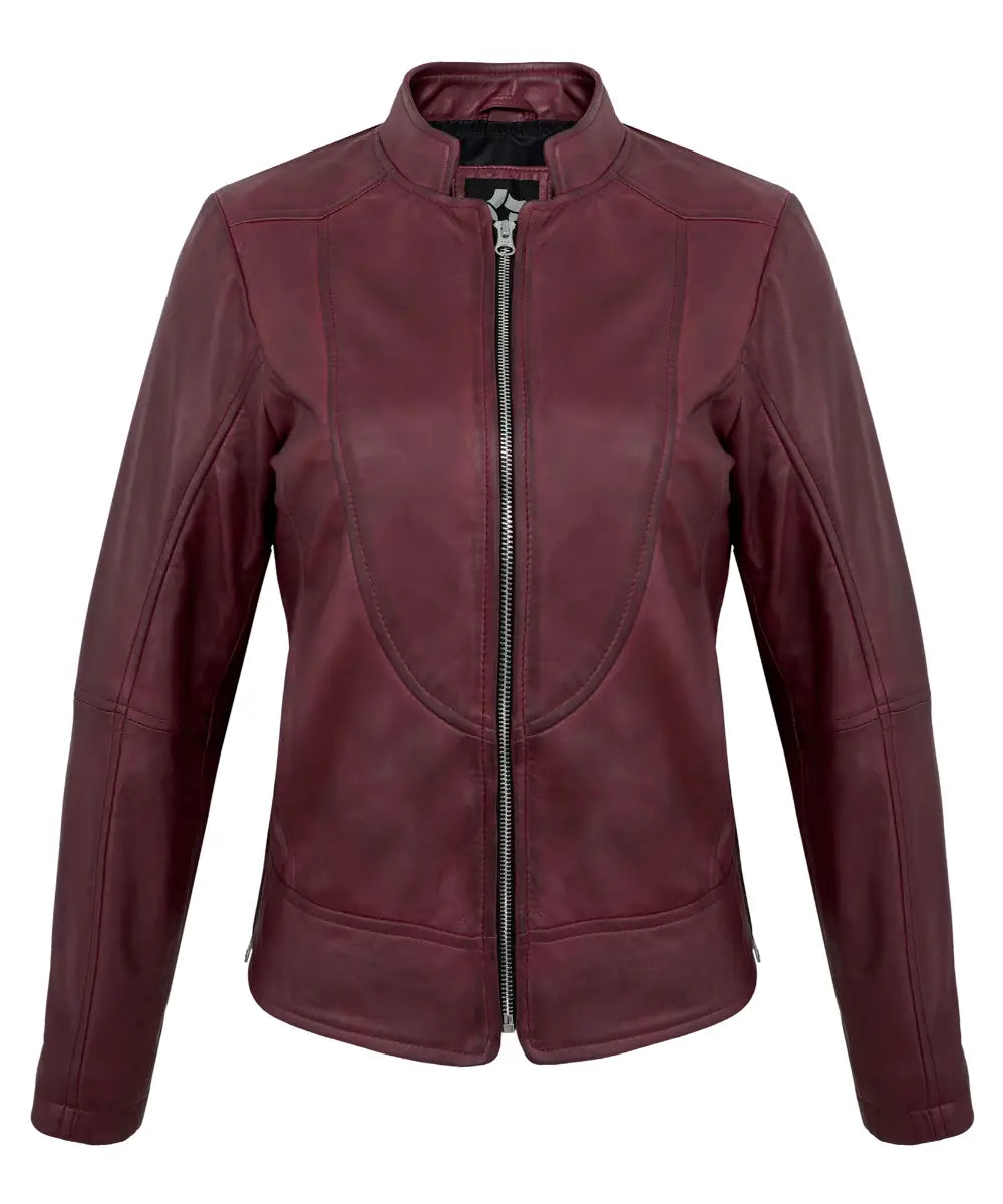 maroon-womens-cafe-racer-leather-jacket