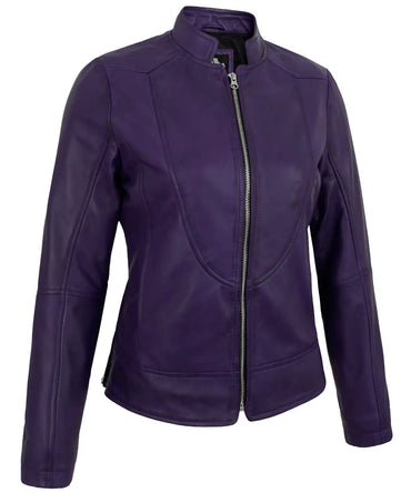 purple-womens-cafe-racer-leather-jacket