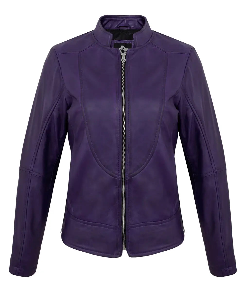 purple-womens-cafe-racer-leather-jacket