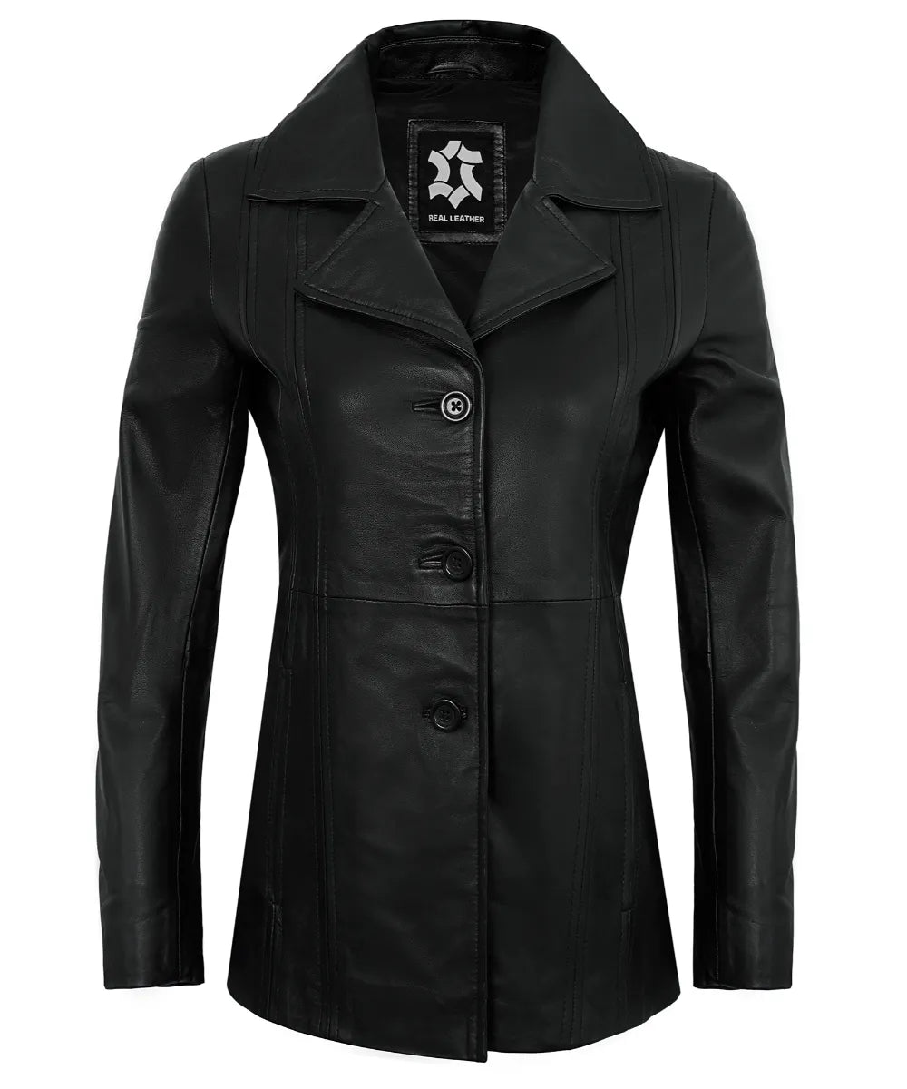 black-leather-blazer-women