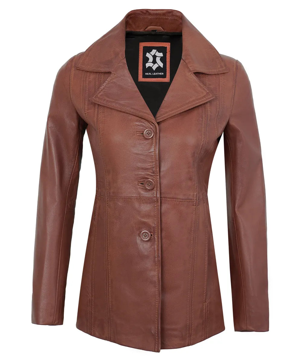 brown-leather-blazer-women