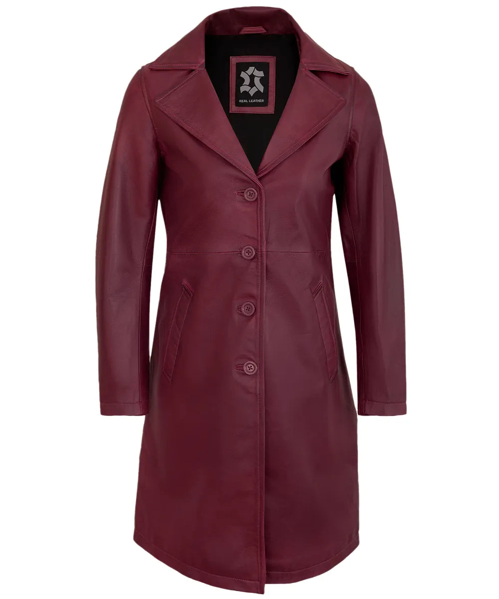 maroon-leather-car-coat-womens