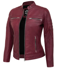 maroon-cafe-racer-jackets-for-women