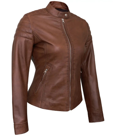 brown-womens-lambskin-leather-biker-jacket
